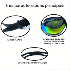 Óculos de Natação Gold Sports Ripper Performance Polarizado 9.0 HD - Adulto - Foto 3