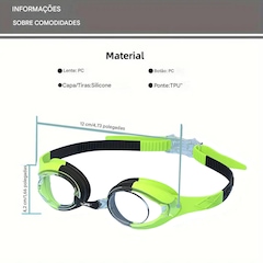 Óculos de Natação Gold Sports Confort Premium 6.0 High Definition - Infantil - Foto 2