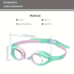 Óculos de Natação Gold Sports Confort Premium 6.0 High Definition - Infantil - Foto 2