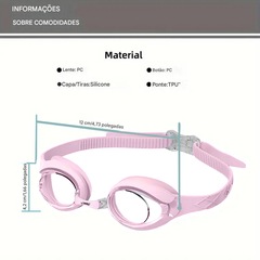 Óculos de Natação Gold Sports Confort Premium 6.0 High Definition - Infantil - Foto 2