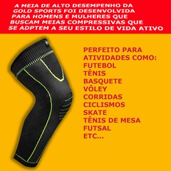 Meia de Compressão Gold Sports Treino Dry Adulto - Foto 2
