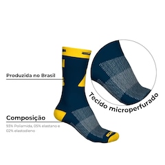 Meia de Ciclismo Cano Médio esportiva corrida ERT Caminho da Fé Unissex Tam 38-42 - Foto 3