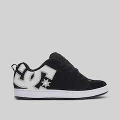 Tênis DC Court Graffik Shoes black white stencil - Foto 1