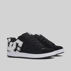 Tênis DC Court Graffik Shoes black white stencil - Foto 7
