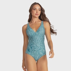 Maio de Natação Feminino Trinys Estampado 3587 com Recorte Seios - Foto 1