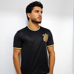 Camisa do Corinthians Símbolo Gold Bordado Coimbra Masculina - Foto 4