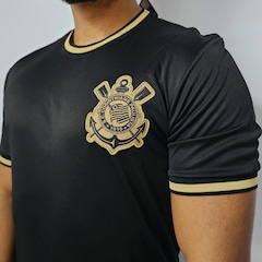 Camisa do Corinthians Símbolo Gold Bordado Coimbra Masculina - Foto 5