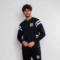 Camiseta Manga Longa do Santos Surf Center Oficial Escudo Masculina - Foto 1