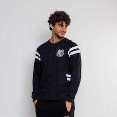 Camiseta Manga Longa do Santos Surf Center Oficial Escudo Masculina - Foto 3