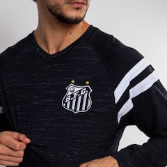 Camiseta Manga Longa do Santos Surf Center Oficial Escudo Masculina - Foto 6