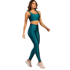 Conjunto Top e Calça New Zig 3D Fitness Vekyo Alta Compressão Feminina - Foto 3