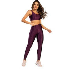 Conjunto Top e Calça New Zig 3D Fitness Vekyo Alta Compressão Feminina - Foto 1