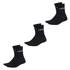 Kit 3 Pares de Meias Adidas Linear Crew Cano Alto Unissex - Foto 1