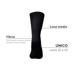 Meia de Ciclismo Cano Médio esportiva corrida Mauro Ribeiro Tamanho 35  ao 43 Unissex - Foto 2