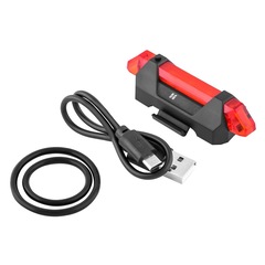 Kit Farol Lanterna para Bike 900 lumens + sinalizador Led High One USB - Foto 5