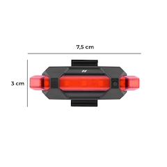 Kit Farol Lanterna para Bike 900 lumens + sinalizador Led High One USB - Foto 6
