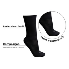 Kit 2 Pares de Meia Ciclismo Cano Médio corrida Mauro Ribeiro Tamanho 35 ao 43 Unissex - Foto 2