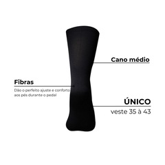 Kit 2 Pares de Meia Ciclismo Cano Médio corrida Mauro Ribeiro Tamanho 35 ao 43 Unissex - Foto 3
