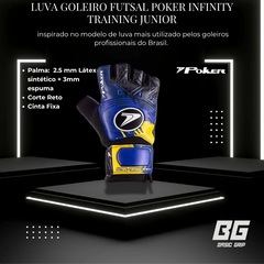 Luva Goleiro futsal Poker Infinity Training Infantil - Foto 5