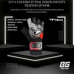 Luva Goleiro futsal Poker Infinity Training Infantil - Foto 5