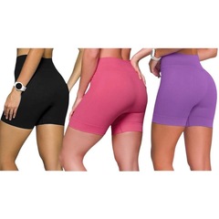 Shorts Selene Sem Costura - 3 Unidades - Feminino - Foto 2