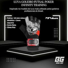 Luva de Goleiro Infantil Futsal Poker Infinity Training - Foto 6