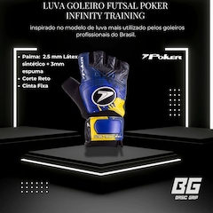 Luva de Goleiro Infantil Futsal Poker Infinity Training - Foto 4