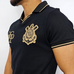 Camisa Corinthians Polo SCCP Gold Coimbra Masculino - Foto 6