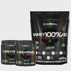Whey Black Skull 100% HD Refil + 2x Creatine Turbo - Foto 1