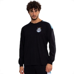 Camiseta Manga Longa Grêmio Escudo Bordado Surf Center Masculina - Foto 1