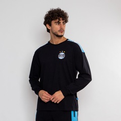 Camiseta Manga Longa Grêmio Escudo Bordado Surf Center Masculina - Foto 6