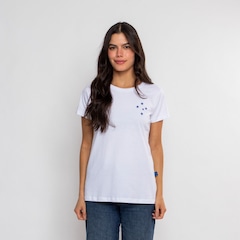 Camiseta Baby Look Oficial Cruzeiro Classic Sintetico Surf Center - Foto 1