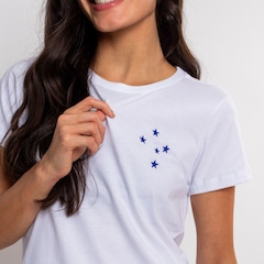 Camiseta Baby Look Oficial Cruzeiro Classic Sintetico Surf Center - Foto 7