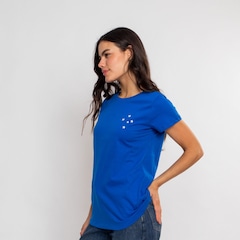 Camiseta Baby Look Oficial Cruzeiro Classic Sintetico Surf Center - Foto 3