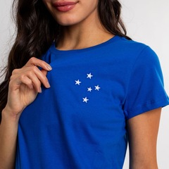 Camiseta Baby Look Oficial Cruzeiro Classic Sintetico Surf Center - Foto 4