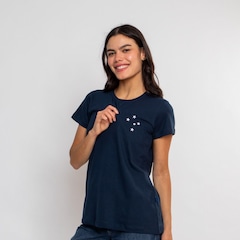 Camiseta Baby Look Oficial Cruzeiro Classic Sintetico Surf Center - Foto 8
