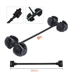 Halter Ajustável com Barra Anilha Kettlebell Yangfit 50kg - Foto 3