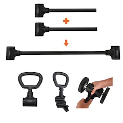 Halter Ajustável com Barra Anilha Kettlebell Yangfit 50kg - Foto 7