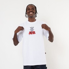 Camiseta do Corinthians Oversized Oficial Bem Vindo Ao Hospício Surf Center Masculina - Foto 3