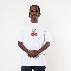 Camiseta do Corinthians Oversized Oficial Bem Vindo Ao Hospício Surf Center Masculina - Foto 5