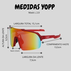 Óculos de Sol Esportivo Yopp Uv400 Corrida e Bike Mask L 2.3 - Foto 7