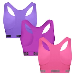 Top Puma Nadador sem Costura - 3 Unidades - Feminino - Foto 2