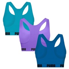 Top Puma Nadador sem Costura - 3 Unidades - Feminino - Foto 2