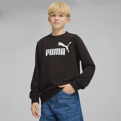 Blusão de Moletom Infantil Puma ESS NO. 1 Logo Crew - Foto 1
