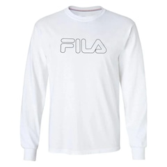 Camiseta Manga Longa Masculina Fila Letter Outline - Foto 1
