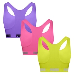 Top Puma Nadador sem Costura - 3 Unidades - Feminino - Foto 2