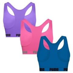 Top Puma Nadador sem Costura - 3 Unidades - Feminino - Foto 2