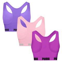 Top Puma Nadador sem Costura - 3 Unidades - Feminino - Foto 2