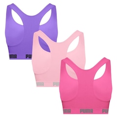 Top Puma Nadador sem Costura - 3 Unidades - Feminino - Foto 2