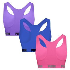 Top Puma Nadador sem Costura - 3 Unidades - Feminino - Foto 2